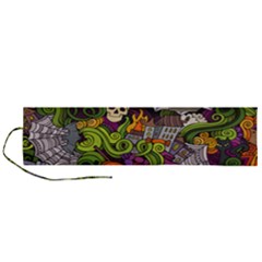 Halloween Doodle Vector Seamless Pattern Roll Up Canvas Pencil Holder (l) by Sobalvarro