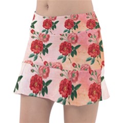 Pattern Flower Paper Tennis Skorts by HermanTelo