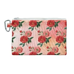 Pattern Flower Paper Canvas Cosmetic Bag (large) by HermanTelo