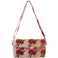 Pattern Flower Paper Removable Strap Clutch Bag