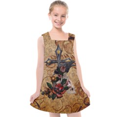 Gothic Autumn Kids  Cross Back Dress by thecrypt