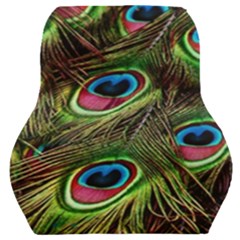 Peacock Feathers Color Plumage Car Seat Back Cushion  by Celenk