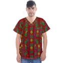 In Time For The Season Of Christmas Men s V-Neck Scrub Top View1