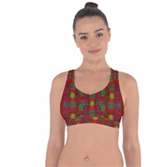 In Time For The Season Of Christmas Cross String Back Sports Bra
