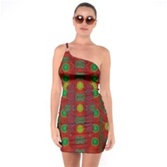 In Time For The Season Of Christmas One Soulder Bodycon Dress