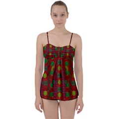 In Time For The Season Of Christmas Babydoll Tankini Set