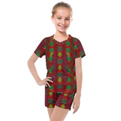 In Time For The Season Of Christmas Kids  Mesh Tee and Shorts Set