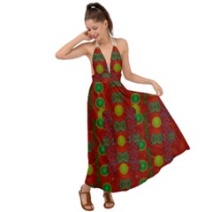 In Time For The Season Of Christmas Backless Maxi Beach Dress