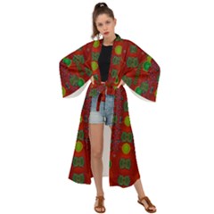 In Time For The Season Of Christmas Maxi Kimono