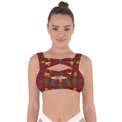 In Time For The Season Of Christmas Bandaged Up Bikini Top