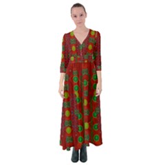 In Time For The Season Of Christmas Button Up Maxi Dress