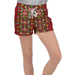 In Time For The Season Of Christmas An Jule Women s Velour Lounge Shorts by pepitasart