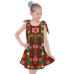 In Time For The Season Of Christmas An Jule Kids  Tie Up Tunic Dress by pepitasart