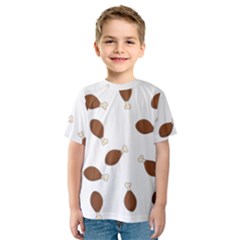 Turkey Leg Pattern - Thanksgiving Kids  Sport Mesh Tee