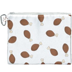 Turkey Leg Pattern - Thanksgiving Canvas Cosmetic Bag (XXXL)