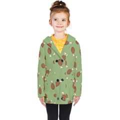 Turkey Leg Pattern - Thanksgiving Kids  Double Breasted Button Coat