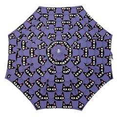 Cute Black Cat Pattern Straight Umbrellas by Valentinaart