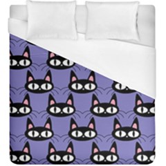 Cute Black Cat Pattern Duvet Cover (King Size)