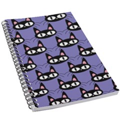 Cute Black Cat Pattern 5 5  X 8 5  Notebook by Valentinaart