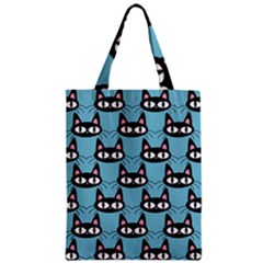 Cute Black Cat Pattern Zipper Classic Tote Bag by Valentinaart