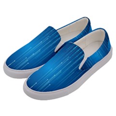 Abstract Rain Space Men s Canvas Slip Ons