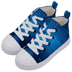 Abstract Rain Space Kids  Mid-top Canvas Sneakers