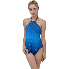 Abstract Rain Space Go With The Flow One Piece Swimsuit