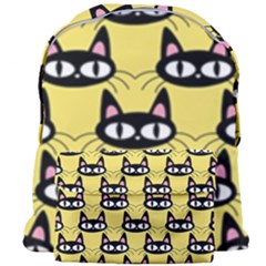 Cute Black Cat Pattern Giant Full Print Backpack by Valentinaart