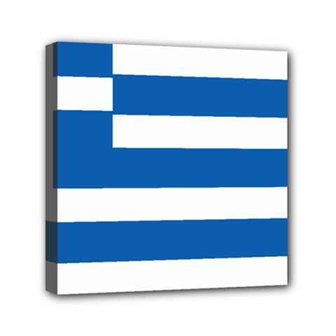 Greece Flag Greek Flag Mini Canvas 6  X 6  (stretched) by FlagGallery