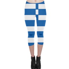 Greece Flag Greek Flag Capri Leggings  by FlagGallery