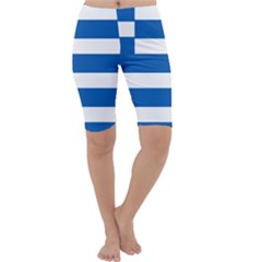 Greece Flag Greek Flag Cropped Leggings  by FlagGallery