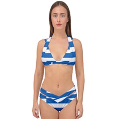 Greece Flag Greek Flag Double Strap Halter Bikini Set by FlagGallery