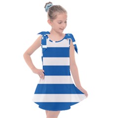 Greece Flag Greek Flag Kids  Tie Up Tunic Dress by FlagGallery