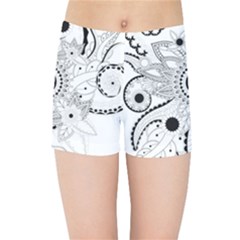 Floral Design Kids  Sports Shorts by FantasyWorld7