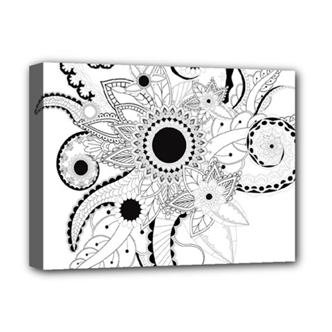 Floral Design Deluxe Canvas 16  X 12  (stretched)  by FantasyWorld7