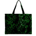 Abstract Plaid Green Zipper Mini Tote Bag View2