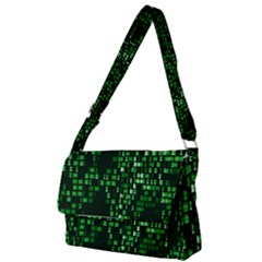 Abstract Plaid Green Full Print Messenger Bag (s) by HermanTelo
