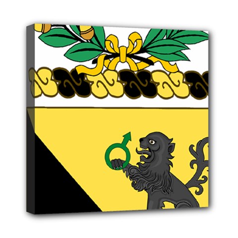 Coat Of Arms Of United States Army 124th Cavalry Regiment Mini Canvas 8  X 8  (stretched)