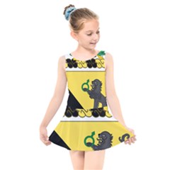 Coat Of Arms Of United States Army 124th Cavalry Regiment Kids  Skater Dress Swimsuit by abbeyz71