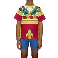 Coat Of Arms Of United States Army 131st Field Artillery Regiment Kids  Short Sleeve Swimwear by abbeyz71