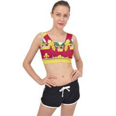 Coat Of Arms Of United States Army 131st Field Artillery Regiment V-back Sports Bra by abbeyz71