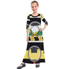 Coat Of Arms Of United States Army 136th Military Police Battalion Kids  Quarter Sleeve Maxi Dress by abbeyz71