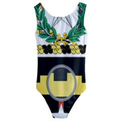 Coat Of Arms Of United States Army 136th Military Police Battalion Kids  Cut-out Back One Piece Swimsuit by abbeyz71