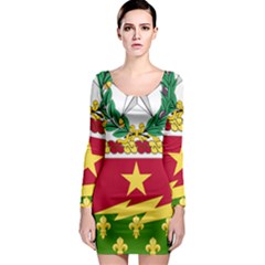 Coat Of Arms Of United States Army 136th Regiment Long Sleeve Bodycon Dress