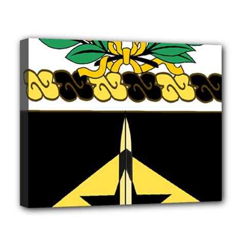 Coat Of Arms Of United States Army 49th Finance Battalion Deluxe Canvas 20  X 16  (stretched)