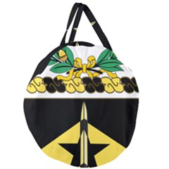 Coat Of Arms Of United States Army 49th Finance Battalion Giant Round Zipper Tote by abbeyz71