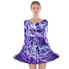 Abstract Space Long Sleeve Skater Dress