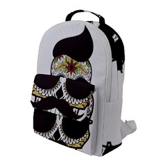 Mustache Man Flap Pocket Backpack (large) by merchvalley