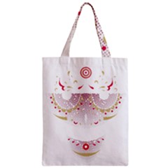 Red Skull King Zipper Classic Tote Bag by merchvalley