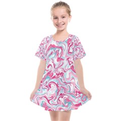 Marble Pink Girl Kids  Smock Dress by bloomgirldresses